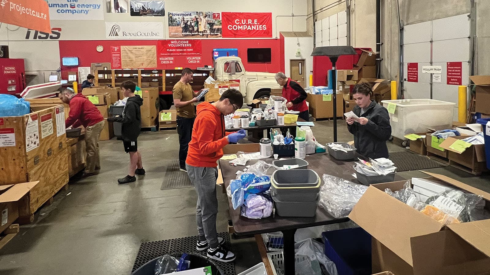 CarePoint Cares team working at Project C.U.R.E.